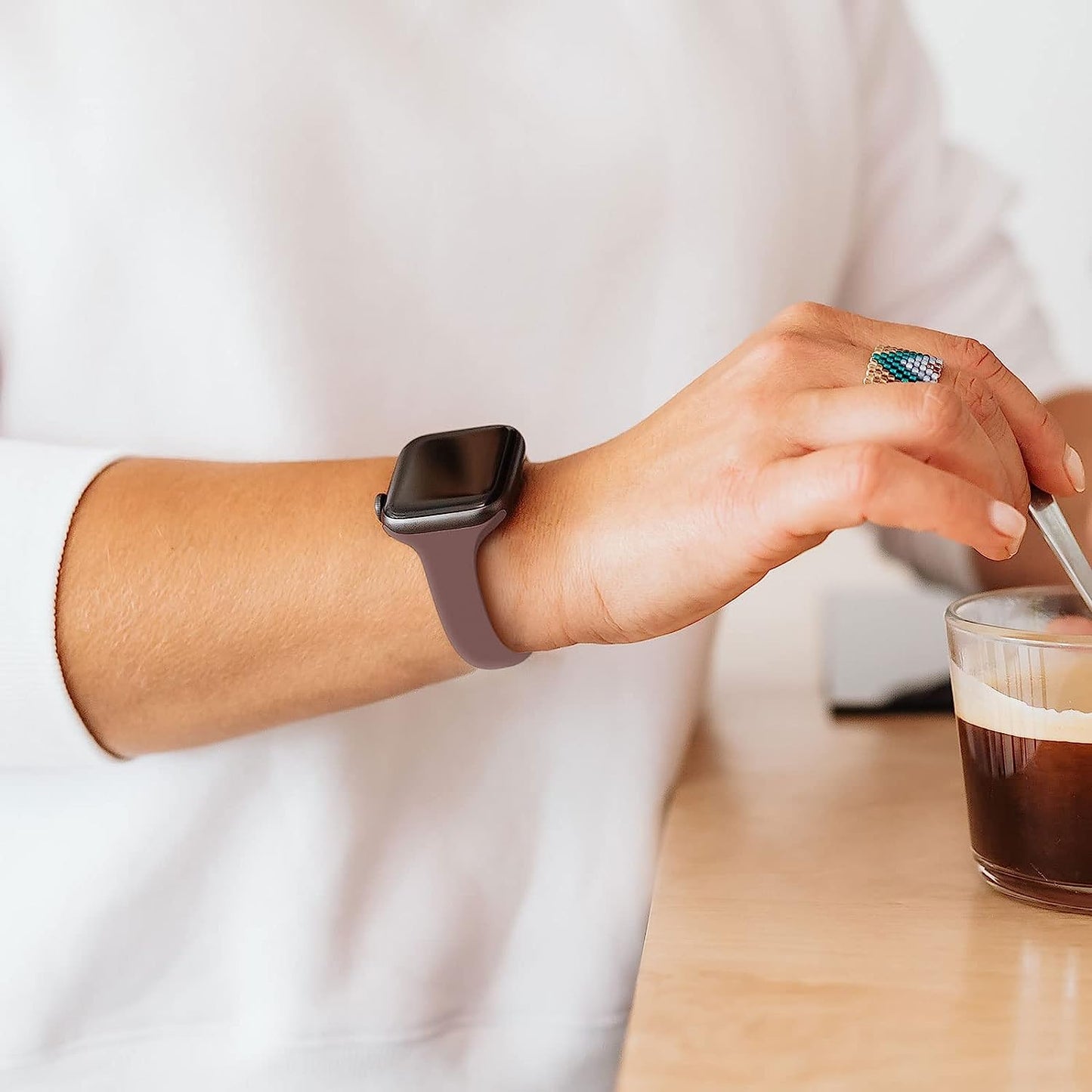 AUSOJOY Compatible with Apple Watch Slim Band, Silicone Sport Band Replacement, 38Mm 40Mm 41Mm 42Mm 44Mm 45Mm, Compatible with Apple Watch Series 7/6/5/4/3/2/1/SE for Women/Men  AUSOJOY   