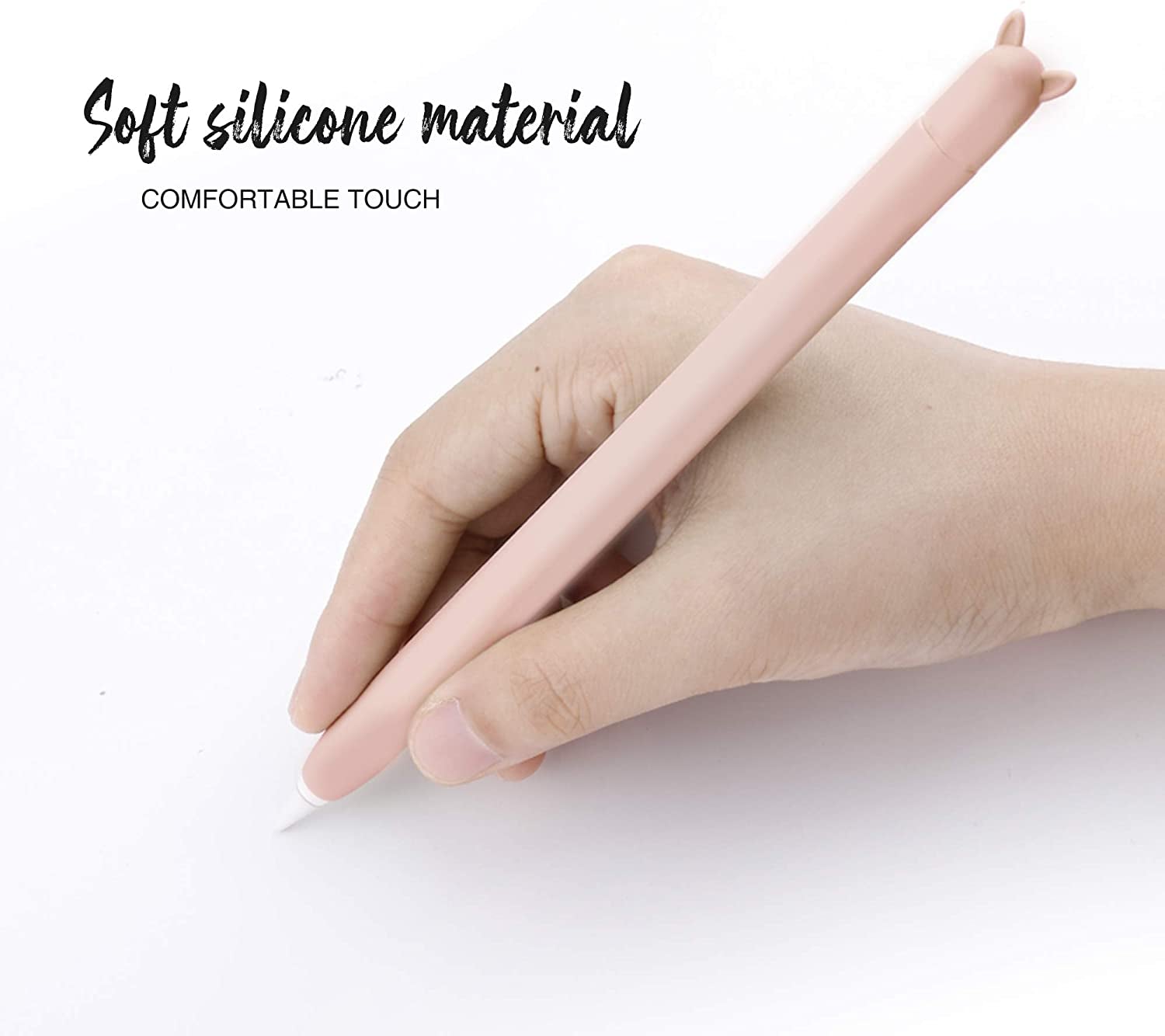 2 Pack Cute Case for Apple Pencil 1St Gen for Apple Pencil Accessories Cover , Soft Silicone Sleeve Cover Accessories Compatible for Ipad Pro 9.7"/10.5"/12.9" (Pink & Purple)  Litumfen   