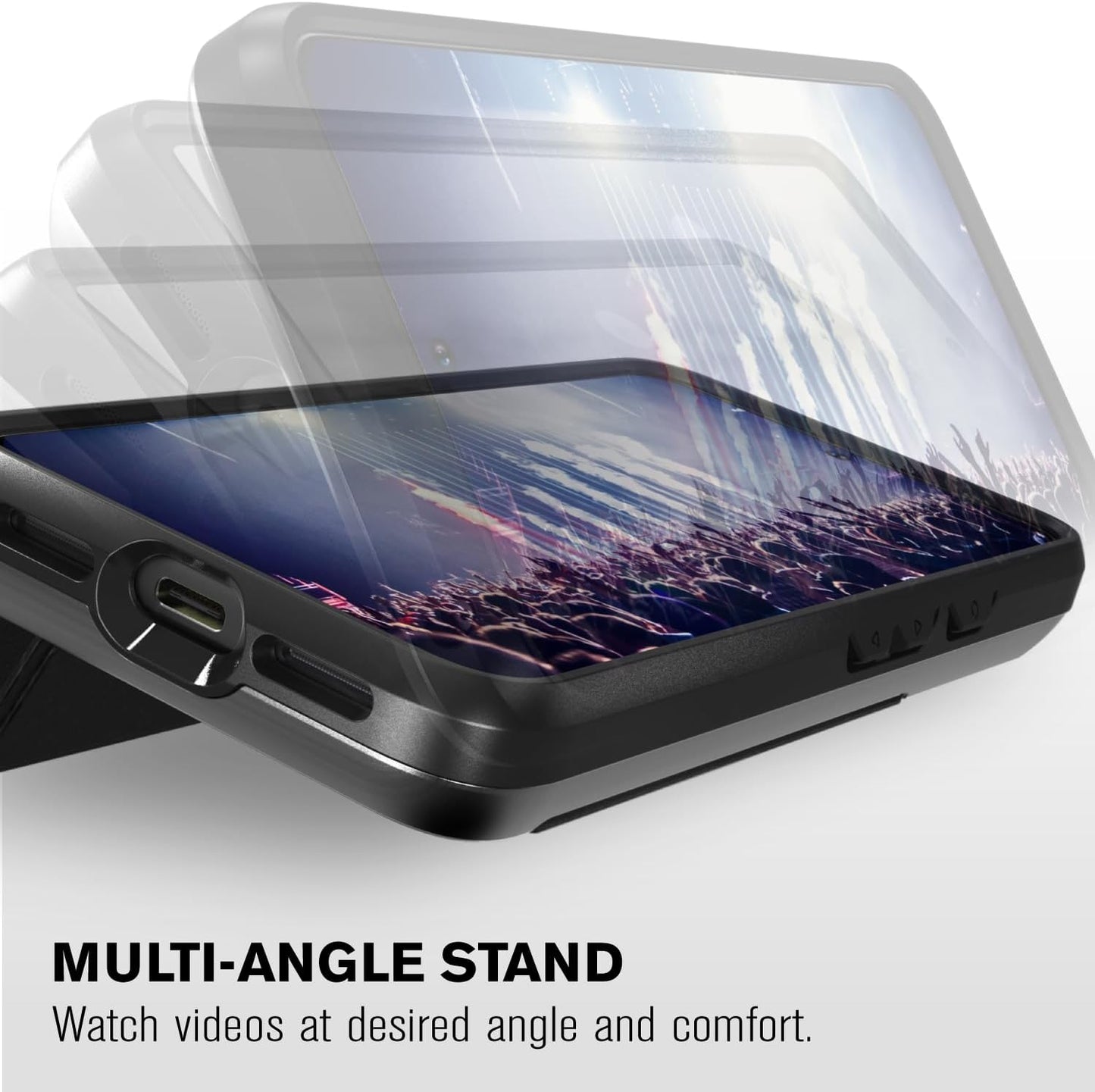 VENA Vcommute Wallet Case Compatible with Google Pixel 8 Pro (2023), (Military Grade Drop Protection) Flip Leather Cover Card Slot Holder with Kickstand - Space Gray  Vena   