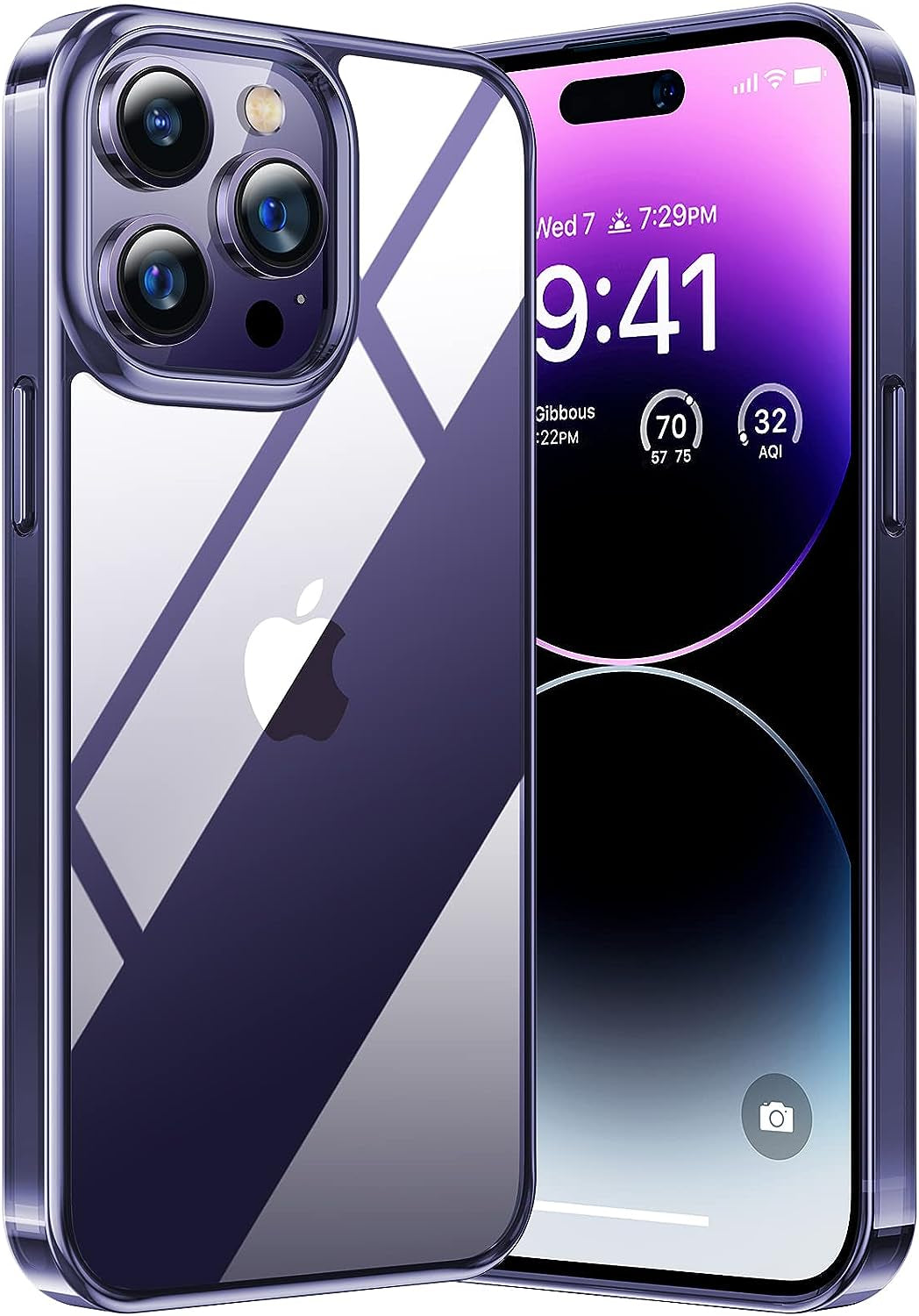 TORRAS Diamond Clear Iphone 14 Pro Case, 10FT Military Grade Drop Tested, Non-Yellowing, Shockproof Protective Hard Back Slim Thin Clear Case for Iphone 14 Pro Phone Case, 6.1 Inch, Clear  TORRAS   