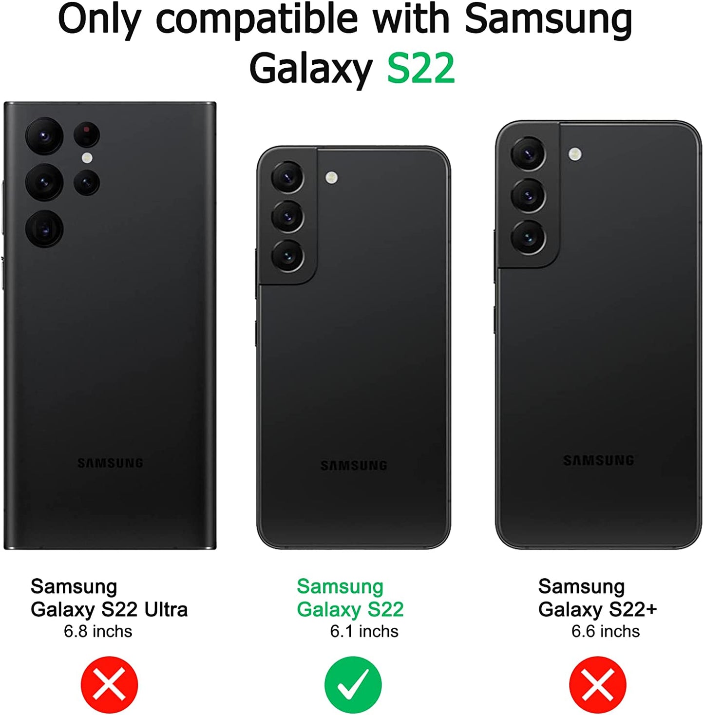 Vanjua [2 Pack] for Samsung Galaxy S22 Case, Stylish Liquid Silicone Slim Full-Body Protective Cover for Samsung Galaxy S22 5G 6.1 Inch Phone Case (Navy Blue+Light Cyan)  Vanjua   