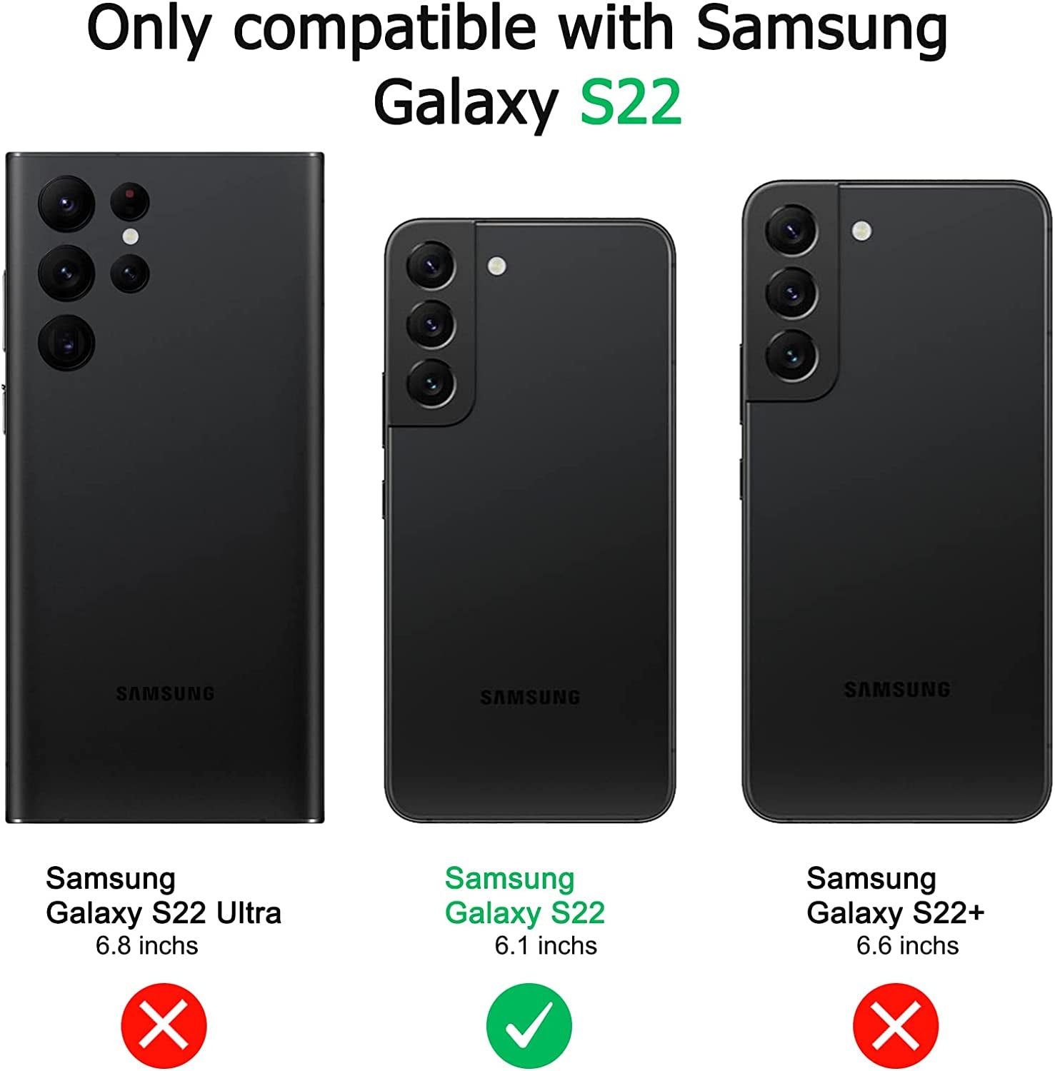 Vanjua [2 Pack] for Samsung Galaxy S22 Case, Stylish Liquid Silicone Slim Full-Body Protective Cover for Samsung Galaxy S22 5G 6.1 Inch Phone Case (Navy Blue+Light Cyan)  Vanjua   