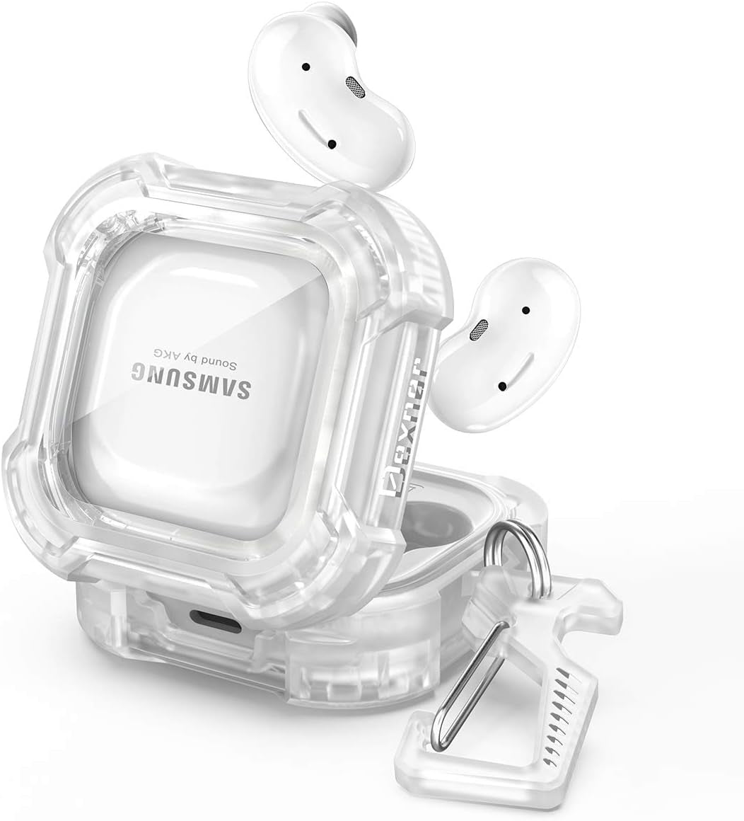 Dexnor Compatible with Samsung Galaxy Buds 2 Pro Case(2022)/Galaxy Buds 2 Case(2021)/ Galaxy Buds Live Case(2020)/ Galaxy Buds Pro Case(2021) Clear Hard PC & Silicone 360 Full Body Case - Crystal  Dexnor   