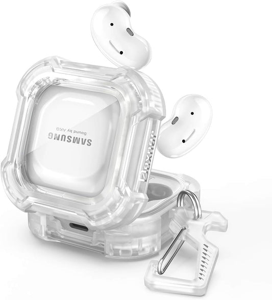 Dexnor Compatible with Samsung Galaxy Buds 2 Pro Case(2022)/Galaxy Buds 2 Case(2021)/ Galaxy Buds Live Case(2020)/ Galaxy Buds Pro Case(2021) Clear Hard PC & Silicone 360 Full Body Case - Crystal  Dexnor   