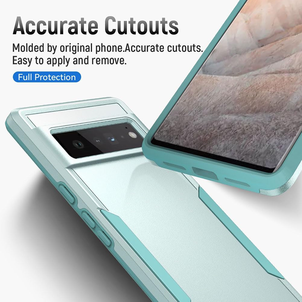 KANCIKOO Google Pixel 6 Pro Case(Not FIT for Pixel 6/6A) Heavy-Duty Shockproof Military-Grade Wireless Charging Support Phone Case for Google Pixel 6 Pro(2021) 6.67"(Green)  JShuifan   