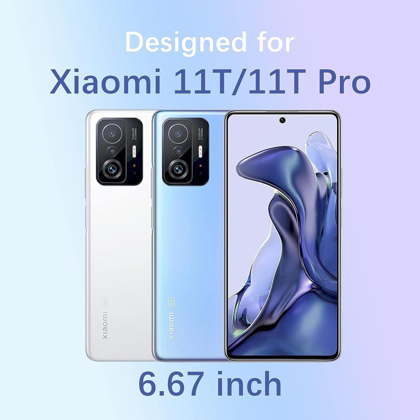 For Xiaomi Mi 11T Case, Xiaomi 11T Pro Case with Minimalist Credit Card Holder Slot TPU Soft TPU Silicone Scratch-Resistant Slim Card Slot Wallet Case Protective Cover for Xiaomi 11T Pro/Mi 11T-Purple  TSAYGFK   