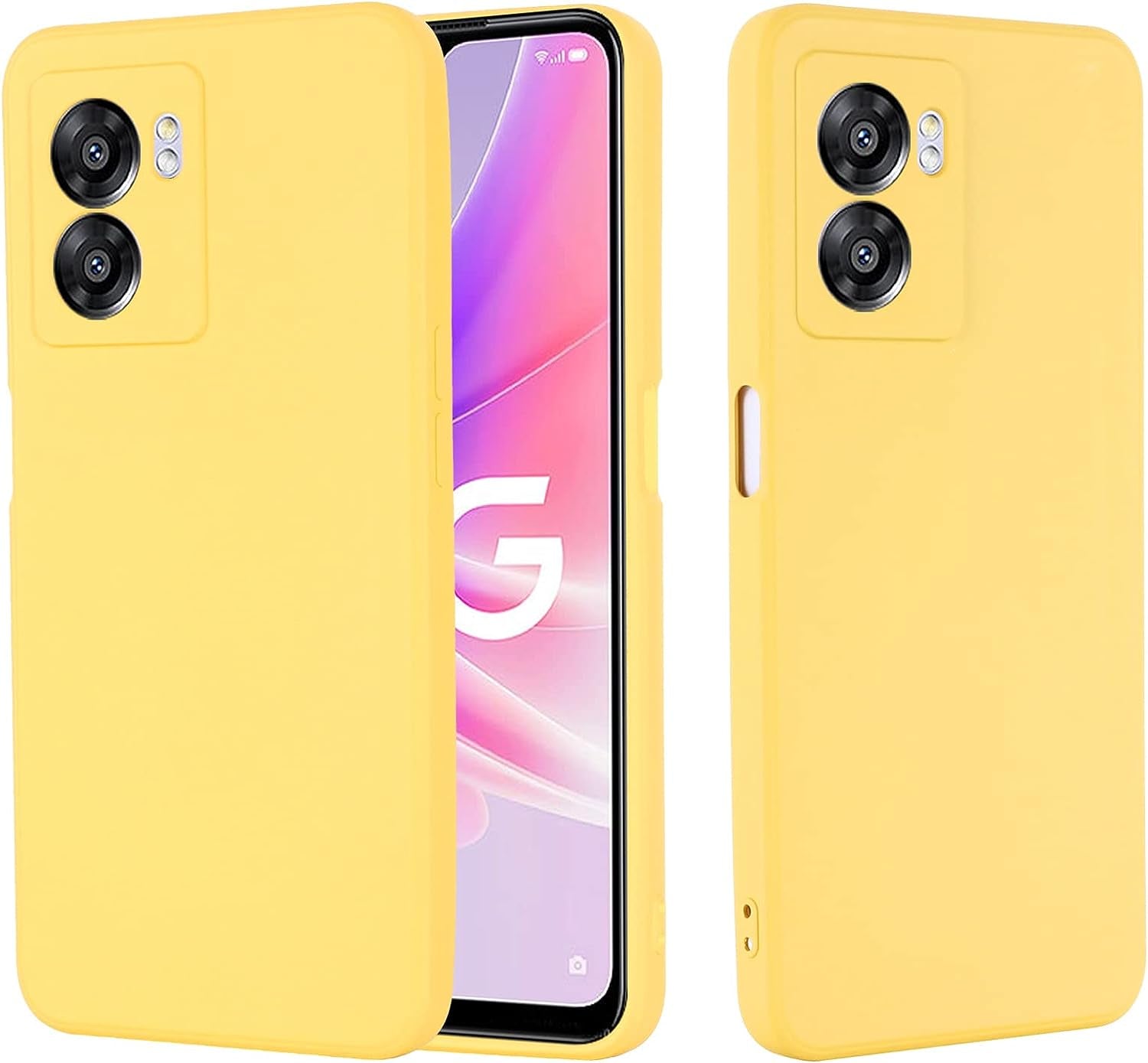 DAMONDY for Oneplus Nord N300 Case,Oneplus Nord N300 5G Phone Case,Slim Liquid Silicone Full Covered Soft Gel Rubber Case Cover Compatible with Oneplus Nord N300 5G -Black  DAMONDY Yellow  