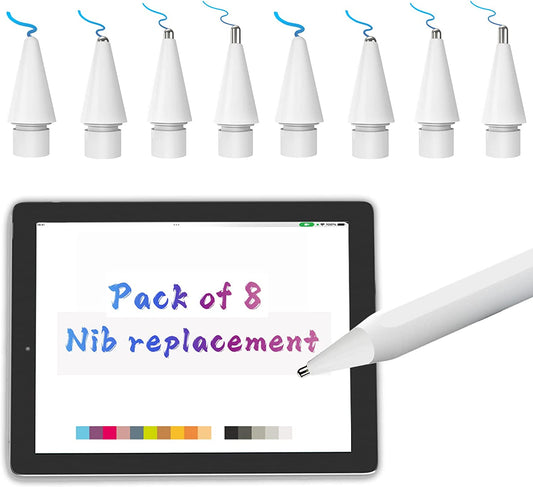 8 Pack for Apple Pencil Tips,Upgraded Replacement Pencil Nibs for Apple Pencil 2Nd Generation and Apple Pencil 1St Generation,Accessories Compatible with Apple Pencil 2 Generation Ipad Pro Pencil Tips  Inesore   