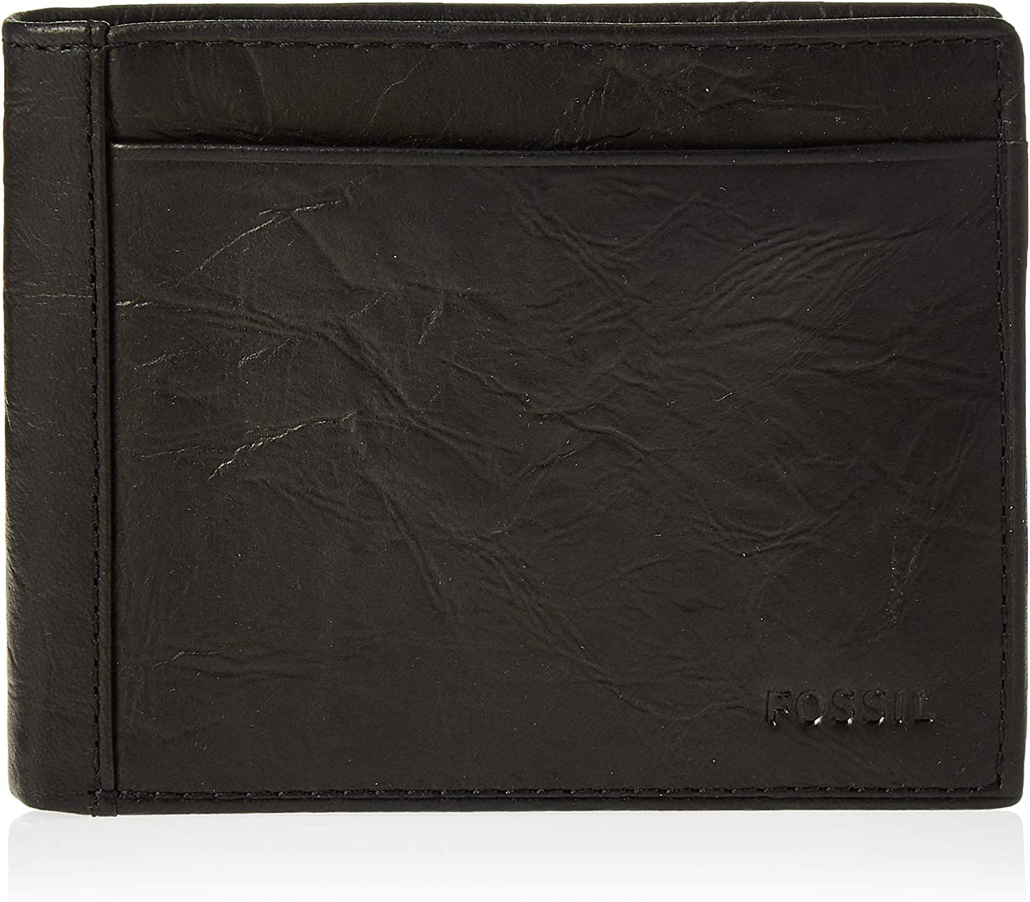 Fossil Men'S Leather Bifold Wallet with Flip ID Window  Fossil Men's Accessories Neel Black  