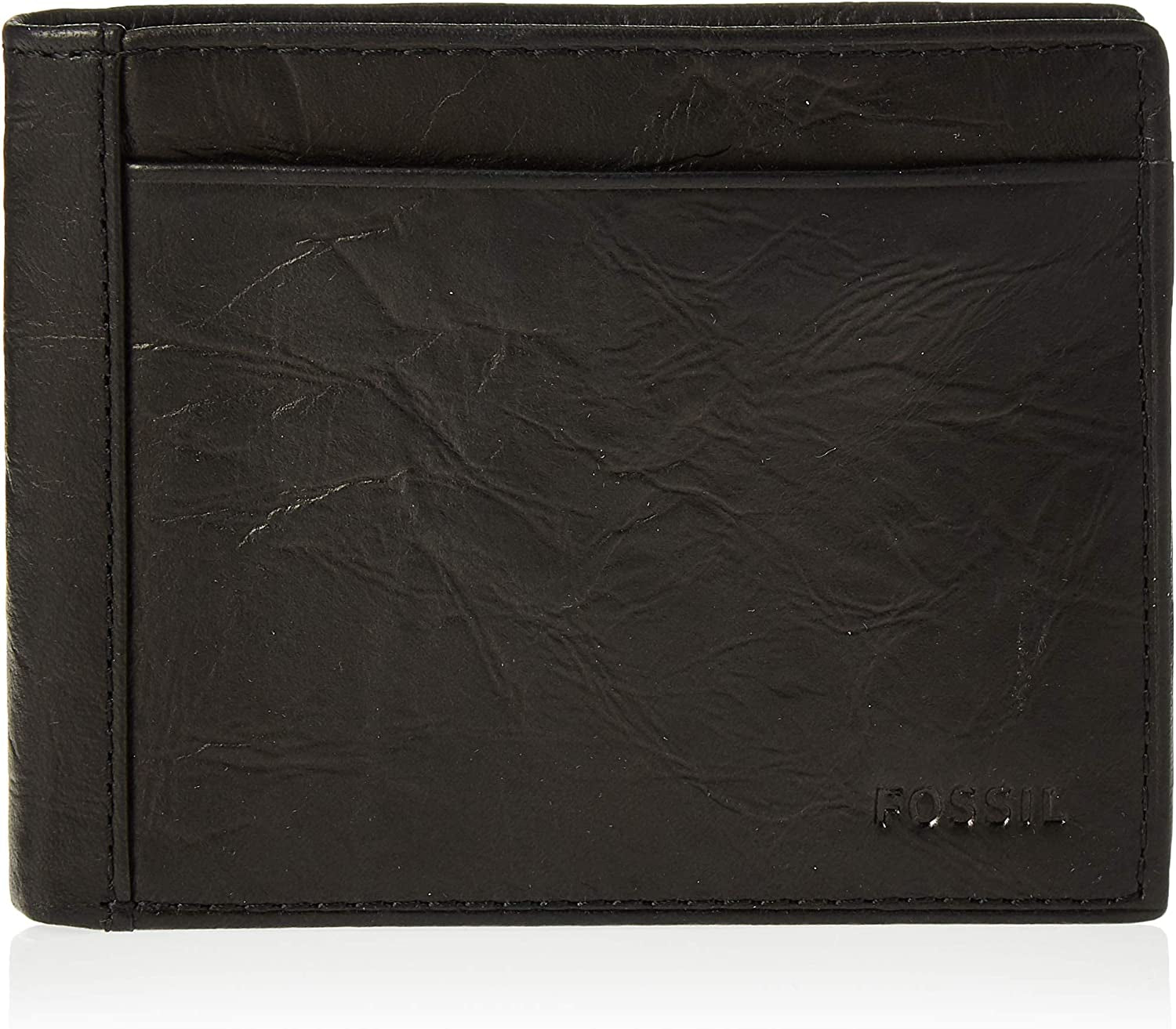 Fossil Men'S Leather Bifold Wallet with Flip ID Window  Fossil Men's Accessories Neel Black  