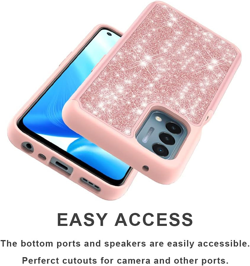 For Oneplus Nord N200 5G Case, NB Bling Phone Case Cover (Black, Oneplus Nord N200 5G)  PAPZINA   