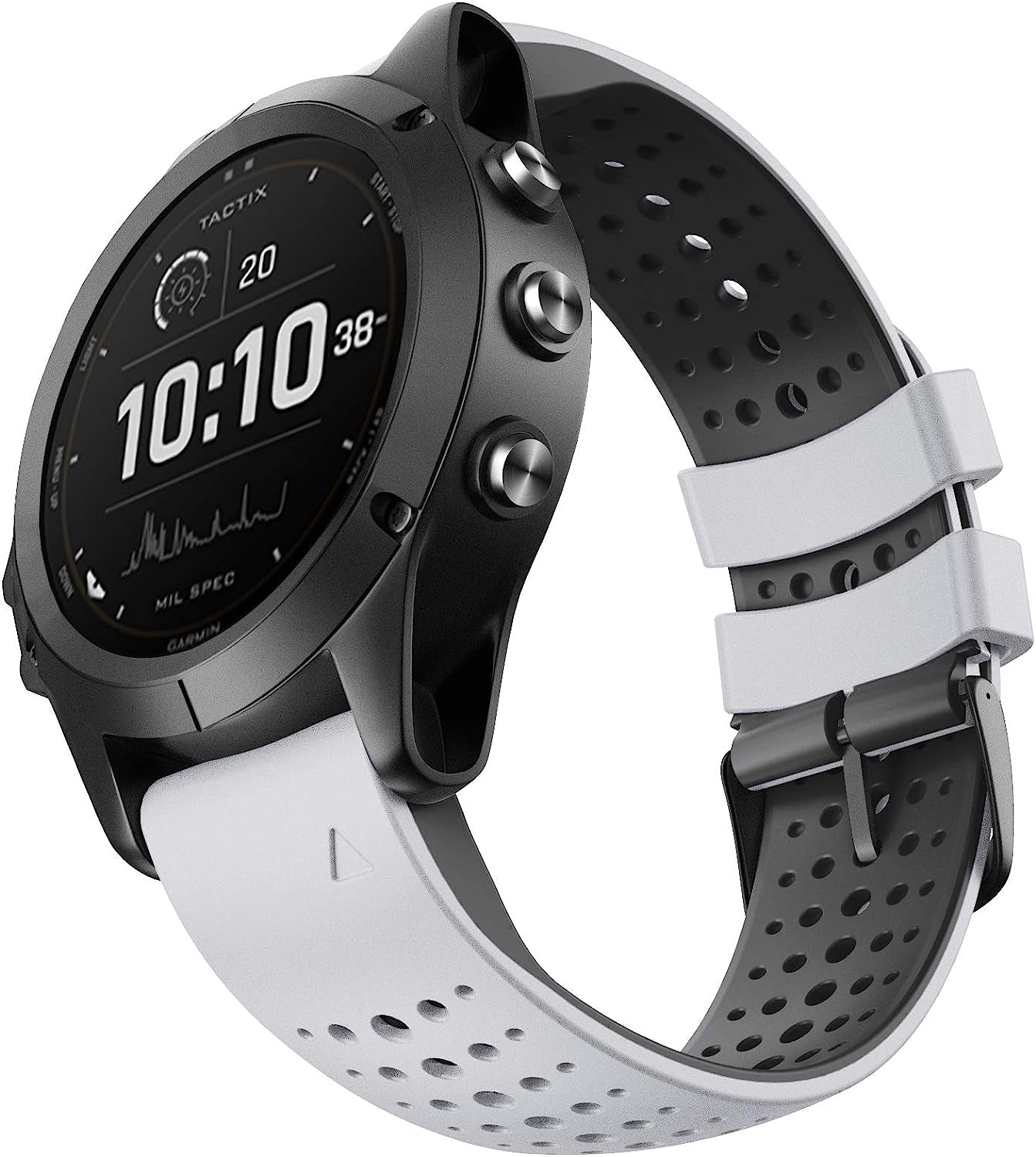 Notocity for Fenix 6 Band 22Mm Silicone Watch Bands for Fenix 7/Fenix 6/ Fenix 5/Fenix 5 Plus/Fenix 6/Fenix 6 Pro/Forerunner 935/945/Approach S60/S62/ Epix  NotoCity white-black  