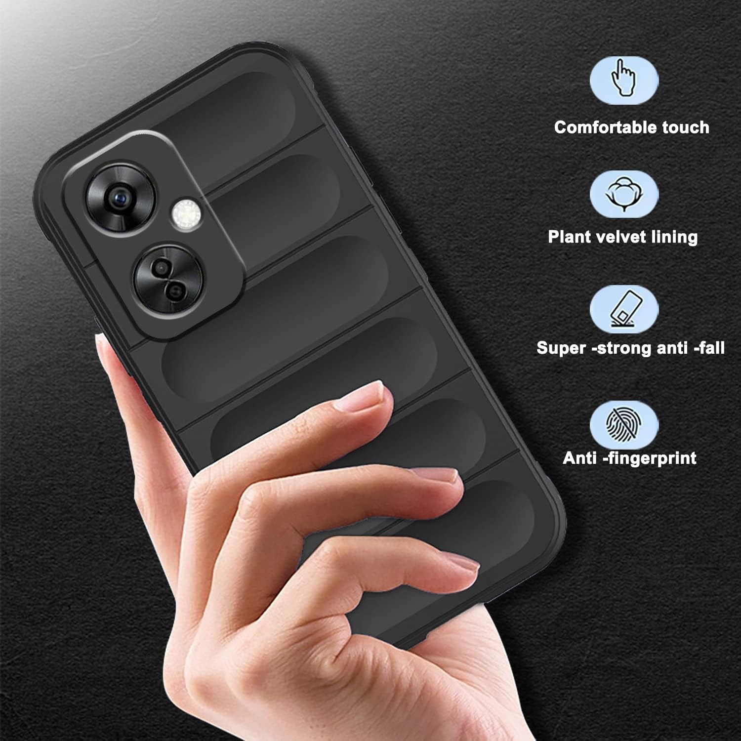 Tiwinxing Case Compatible with Oneplus Nord N30 5G Case Shockproof, Soft TPU Slim Oneplus Nord N30 5G Case for Women Men Anti-Scratch Protective Phone Case (Black)  Tiwinxing   