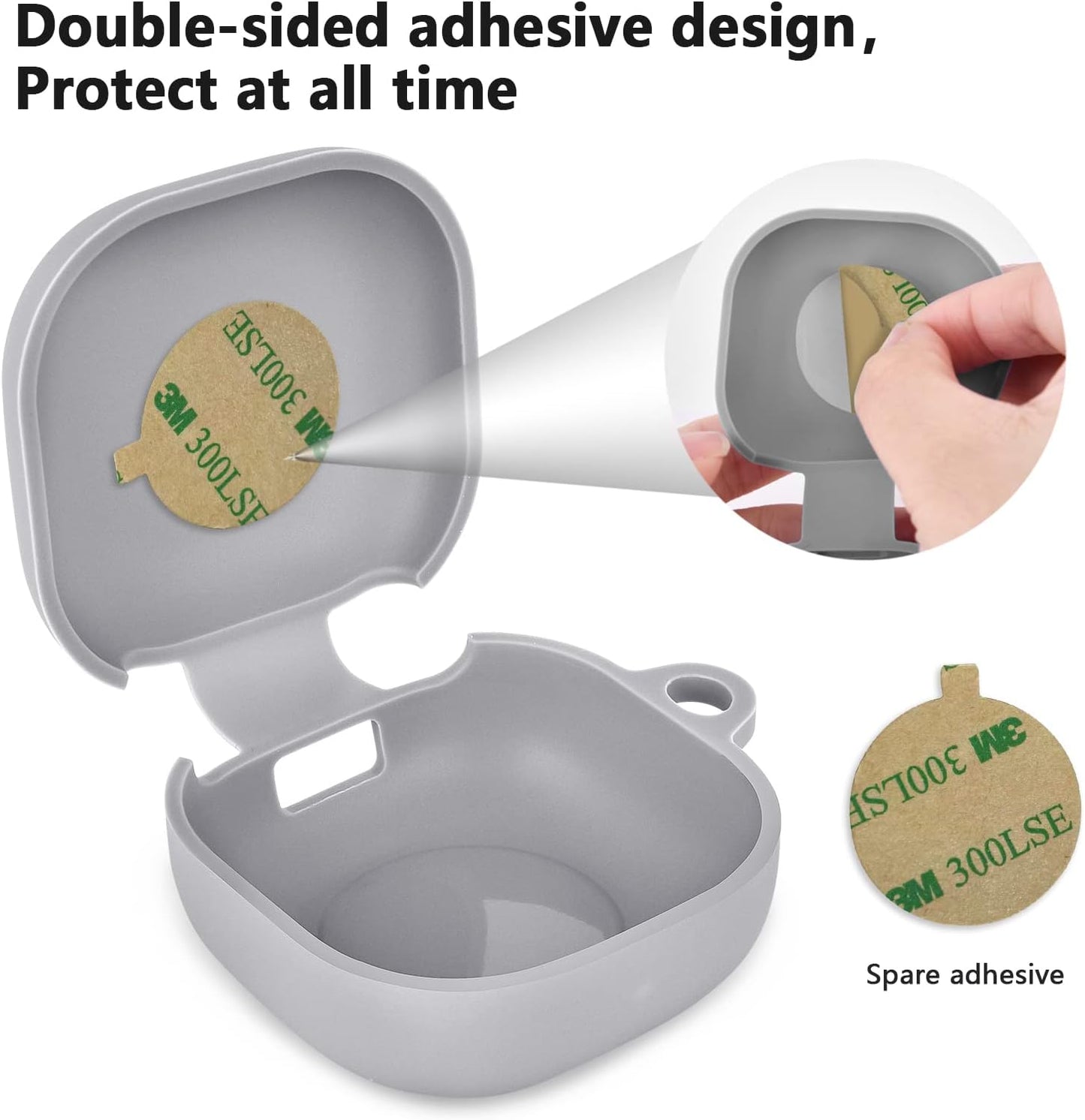 AIRSPO Silicone Case Compatible with Samsung Galaxy Buds 2 Pro/Galaxy Buds 2/ Galaxy Buds Pro/Galaxy Buds Live Case （Grey）  AIRSPO   