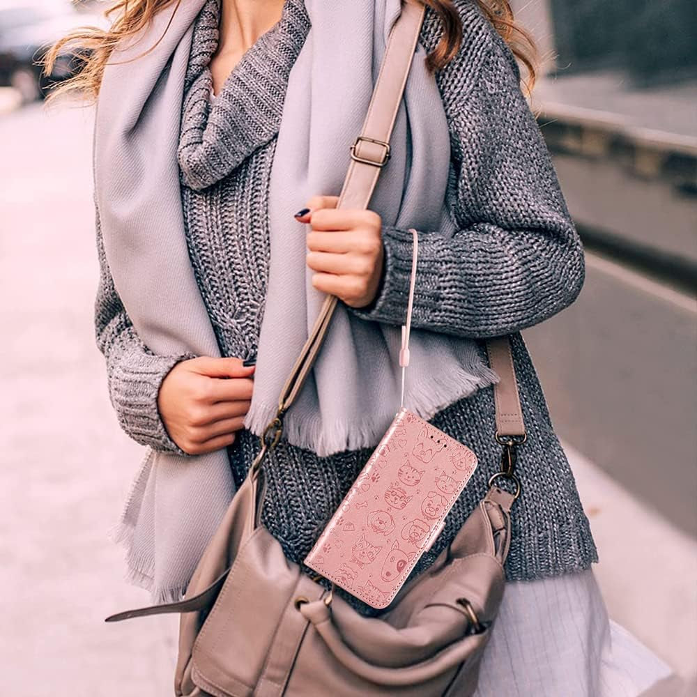 FDCWTSH Compatible with LG G8 Thinq Wallet Case Wrist Strap Lanyard Leather Flip Card Holder Stand Cell Accessories Folio Phone Cover for LGG8 Thin Q G 8 LG8 G8Thinq Lgg8Thinq 8G Women M Rose Gold  FDCWTSH   