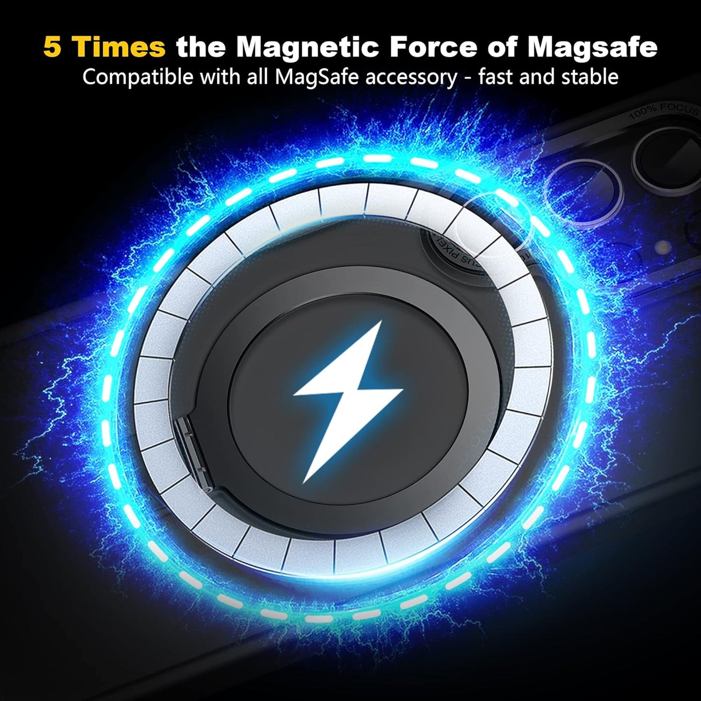 Cyberowl for Samsung Galaxy S23 Ultra Case with [3 in 1] Magnetic-Ring Stand, Military-Grade Drop Protection Translucent Matte Case for Women Men, Black  Cyberowl   