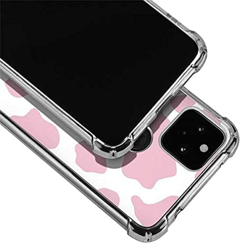 Skinit Clear Phone Case Compatible with Google Pixel 4A 5G Originally Designed Pink Cow Print Design  Skinit   