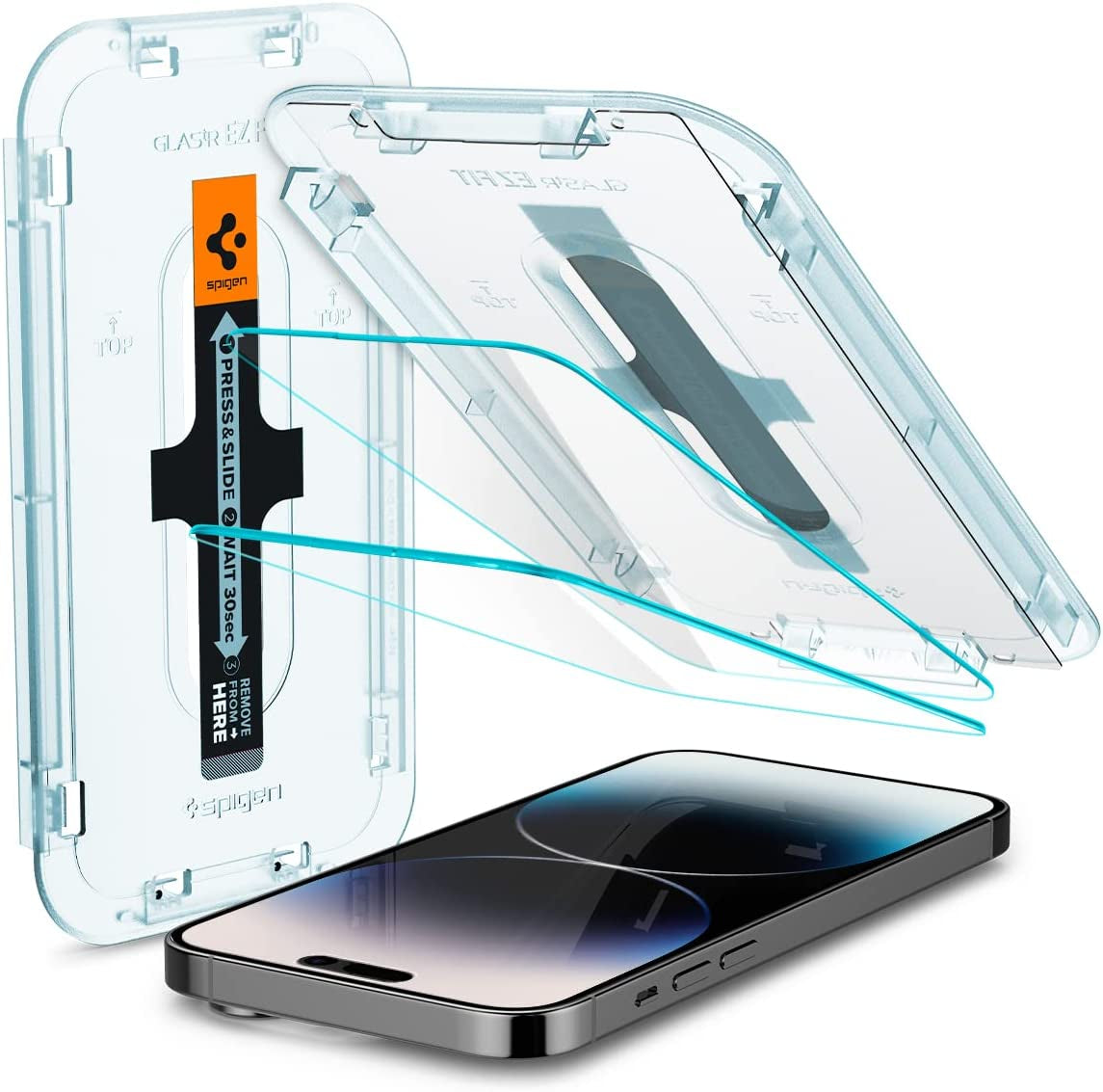 Spigen Tempered Glass Screen Protector [Glastr EZ FIT] Designed for Iphone 14 Pro [Case Friendly] - Sensor Protection / 2 Pack  Spigen   