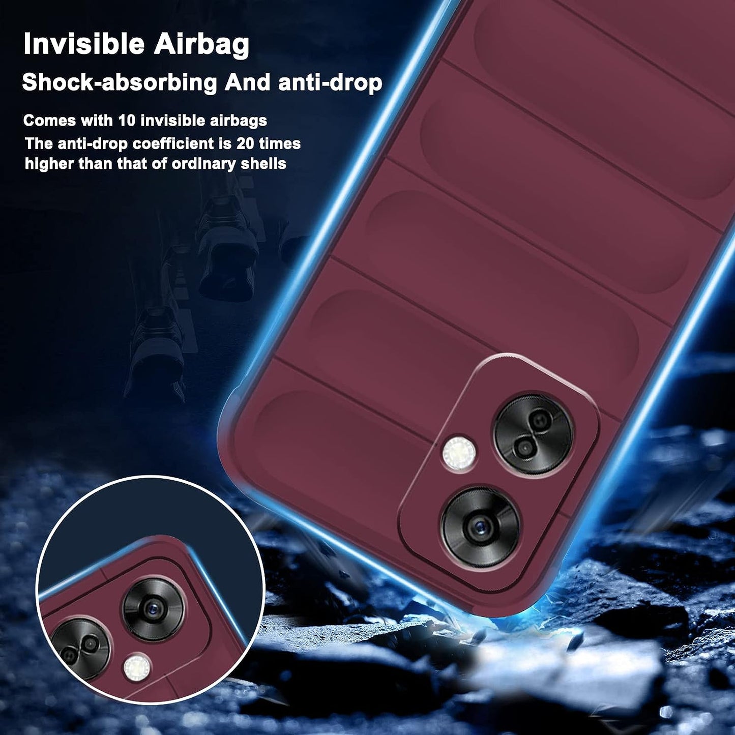 Tiwinxing Case Compatible with Oneplus Nord N30 5G Case Shockproof, Soft TPU Slim Oneplus Nord N30 5G Case for Women Men Anti-Scratch Protective Phone Case (Wine Red)  Tiwinxing   