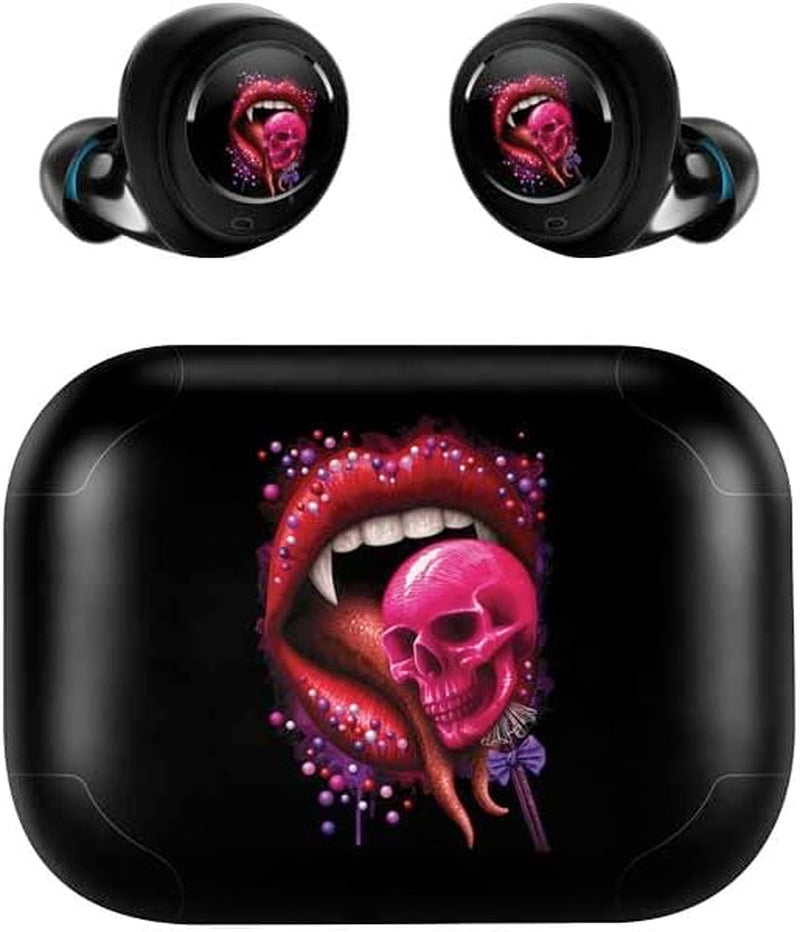 Skinit Decal Skin Compatible with Echo Buds - Officially Licensed Sarah Richter Vampire Skull Lollypop by Sarah Richter Design  Skinit   