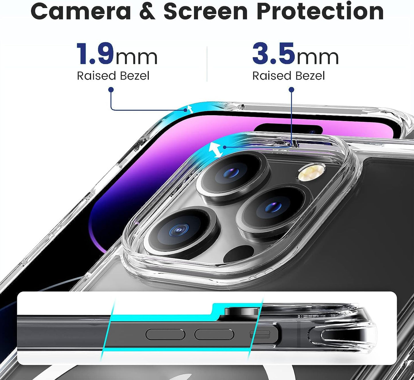 Mkeke for Iphone 14 Pro Case, [Military Grade Protection] [Not Yellowing] Shockproof Phone Case for Apple Iphone 14 Pro 2022 - Black  Shenzhen Make Technology Company Limited   