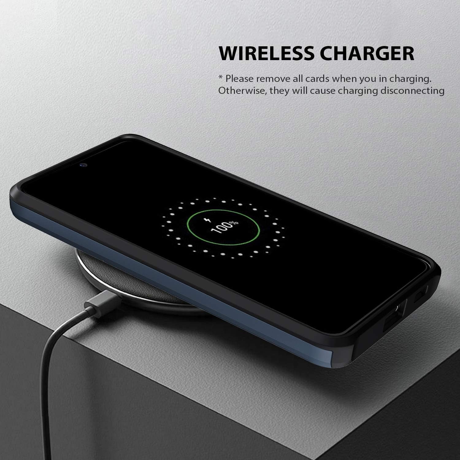 Zuslab Wallet Case Compatible with Samsung Galaxy S21 5G Phone Case with Card Holder Shockproof anti Scratch Compatible with Samsung Galaxy S21 5G with Screen Protector[X2Pack] Dark Blue  ZUSLAB   