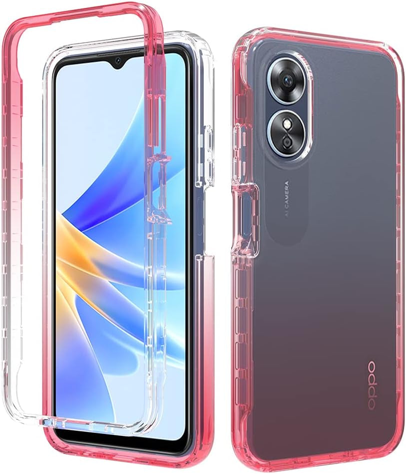 Pzwoxukhov Case for Redmi Note 12 Pro 5G Case Cover,Case for Xiaomi Poco X5 Pro High Transparency，Gradient Color,Anti-Drop Shock Absorption Case Black  Pzwoxukhov Red Oppo A17 4G / Oppo A17K 