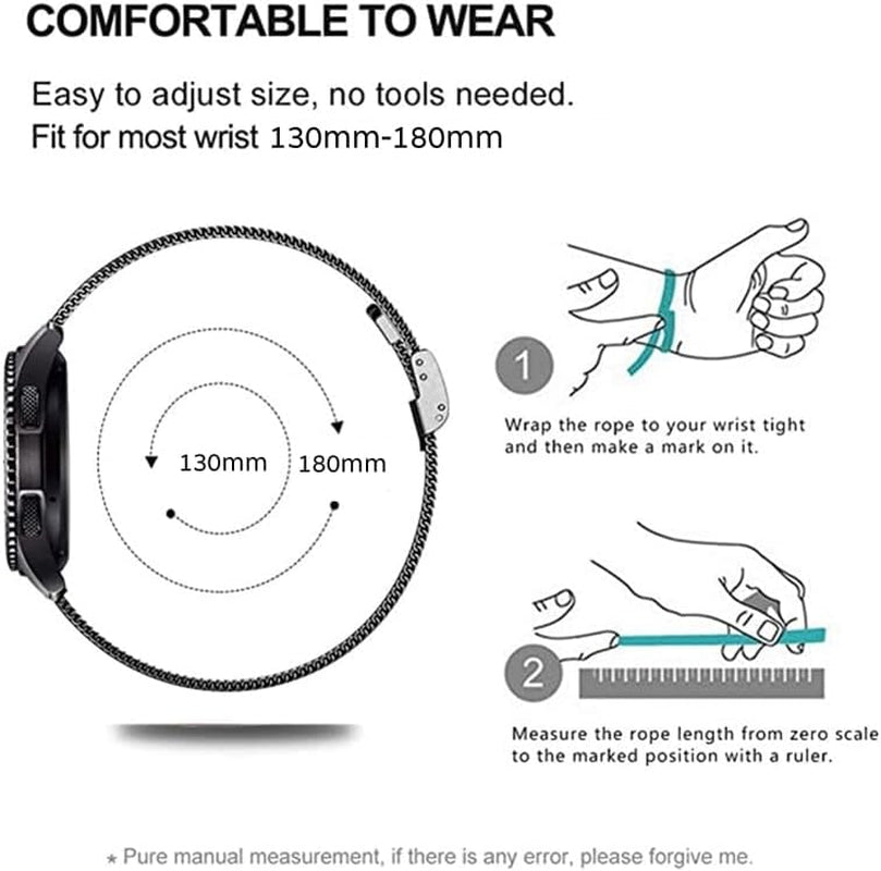 Wscebck for Garmin Vivoactive 3 4 4S Strap Milanese Metal Watch Band for Garmin Accessoires Forerunner 245/645 Venu 2 2S plus Bracelet  Wscebck   