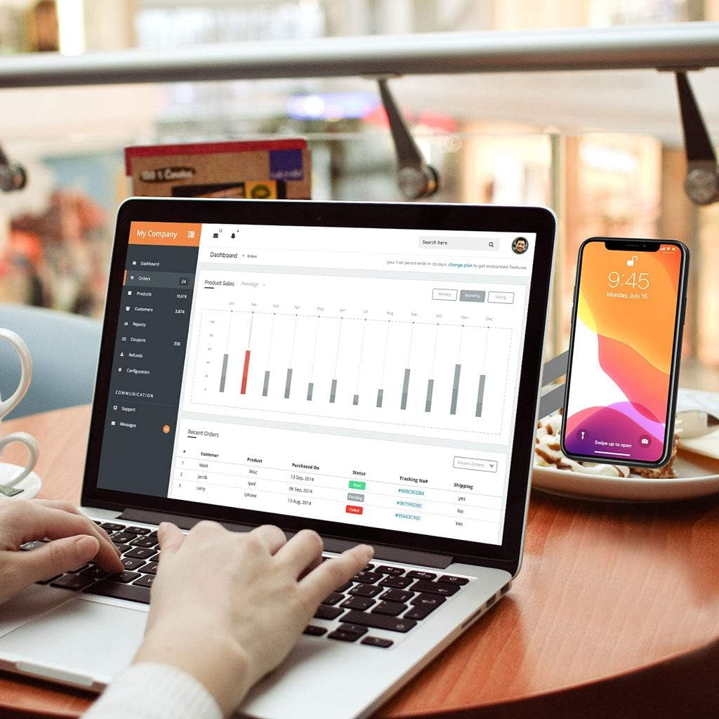 Side Mount Clip for Laptop Magnetic Cellphone Mount Universal Aluminum Alloy Laptop Expansion Bracket Magnetic Cell Phone Holder Fixed Clip on Flat and Slim Monitor or Laptop Monitor (1)  JACKAILL   