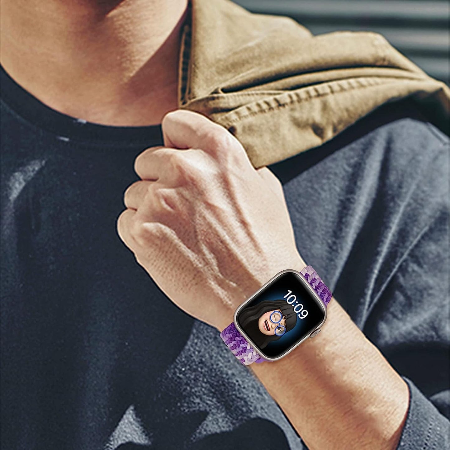 Braided Bands Compatible with Apple Watch Band 38Mm 40Mm 41Mm 42Mm 44Mm 45Mm 49Mm for Women Men,Stretchy Braided Solo Loop Apple Watch Band for Iwatch Series 8 7 6 5 4 3 2 1 Ultra SE  DOBSTFY   