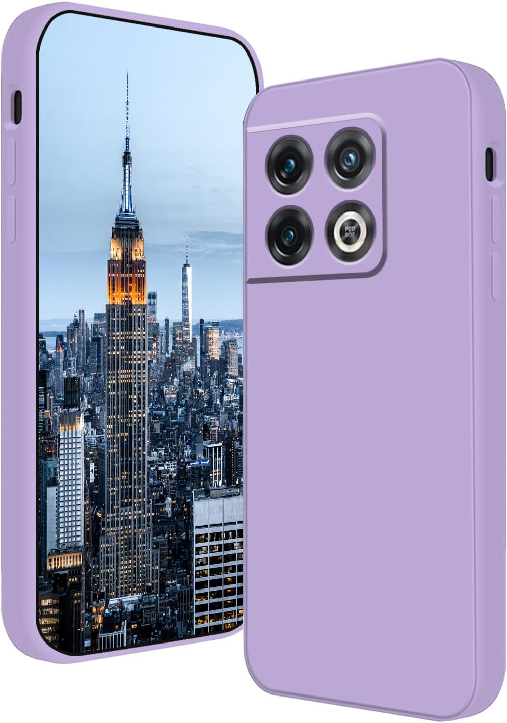 Wousunly Compatible with Oneplus 10 Pro Case Silicone Liquid Pink, Soft Smooth Touch Oneplus 10 Pro Phone Case Silicone Shockproof Thin Cover (Oneplus 10 Pro, Camellia)  Wousunly Purple Oneplus 10 Pro 