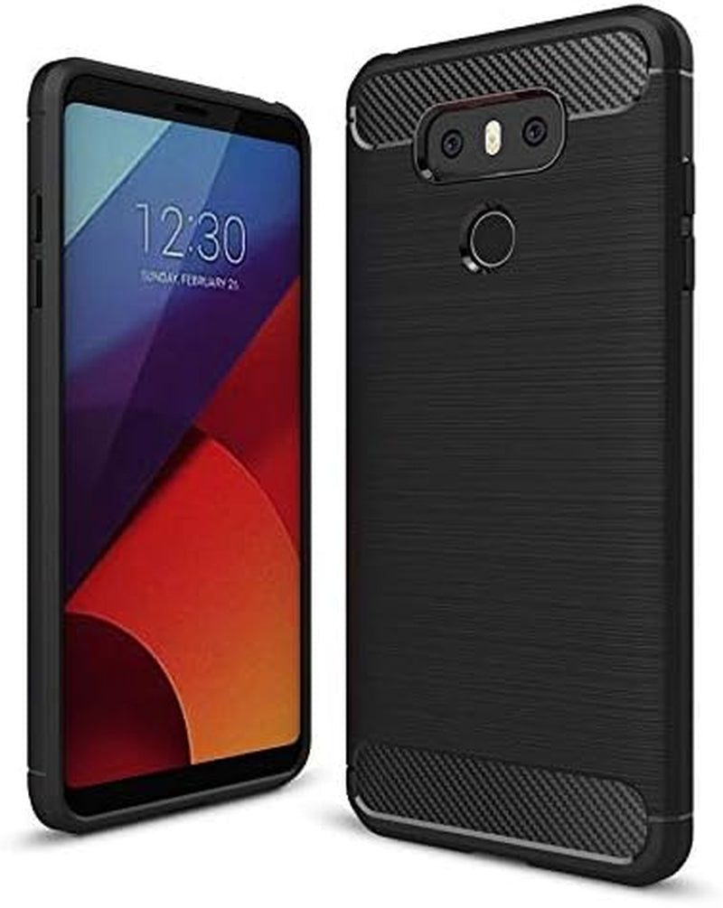 Vultic Carbon Fiber Case for LG G6, Durable [Shock Absorption] Slim TPU Matte Lightweight Bumper Cover (Navy Blue)  Vultic Black  