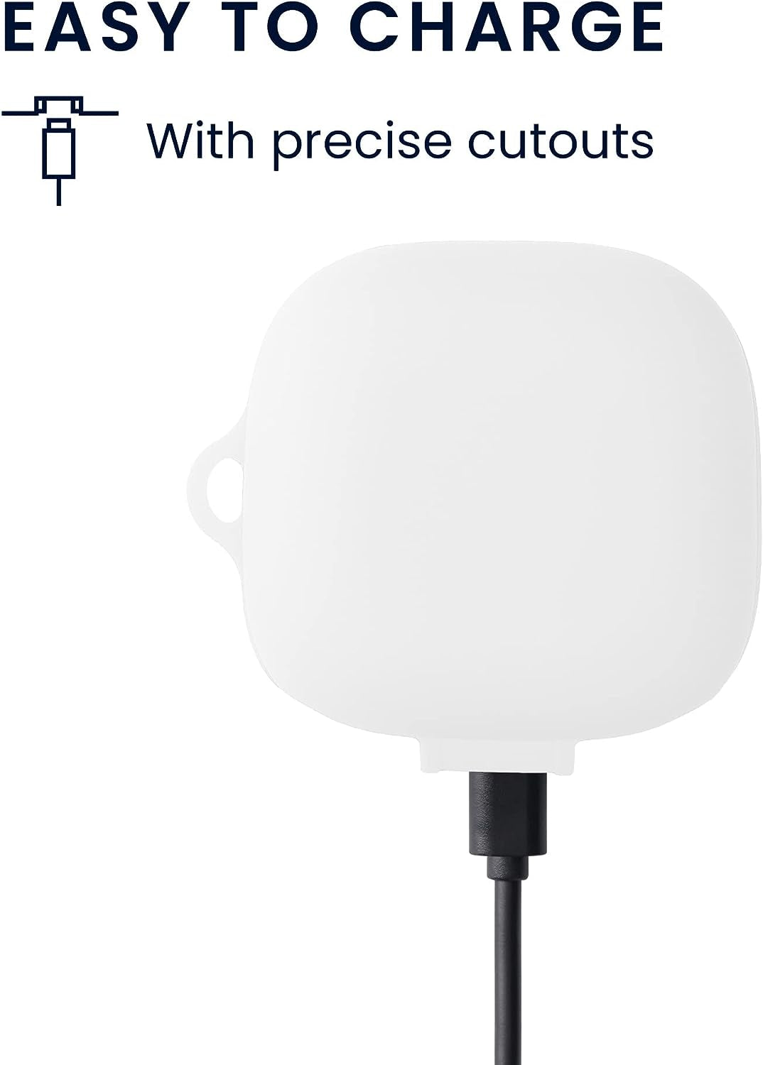 Kwmobile Case Compatible with Beats Fit Pro Case - Silicone Cover Holder for Earbuds - White  KW-Commerce   