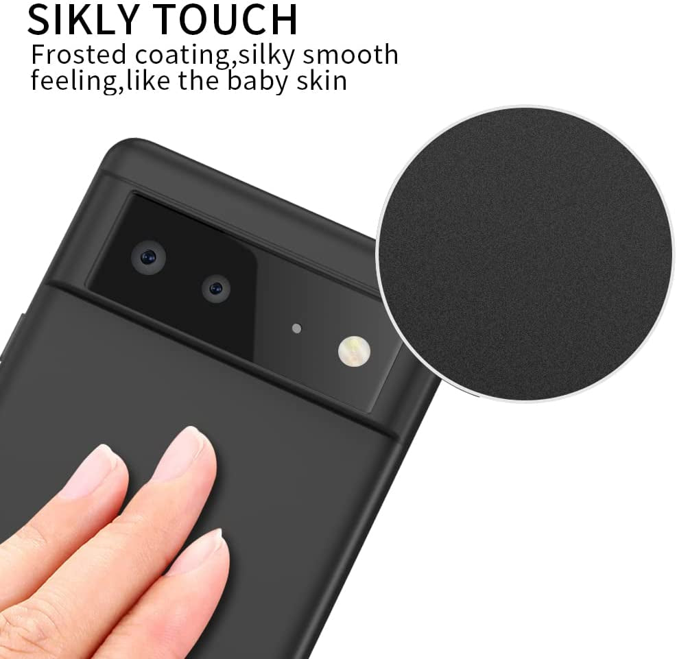 X-Level Google Pixel 6 Pro Case Ultra-Thin Slim Fit [Guardian Series] Phone Cases Soft Flexible TPU Matte Finish Coating Light Protective Back Cover for Google Pixel 6 Pro-Black  pipilu   