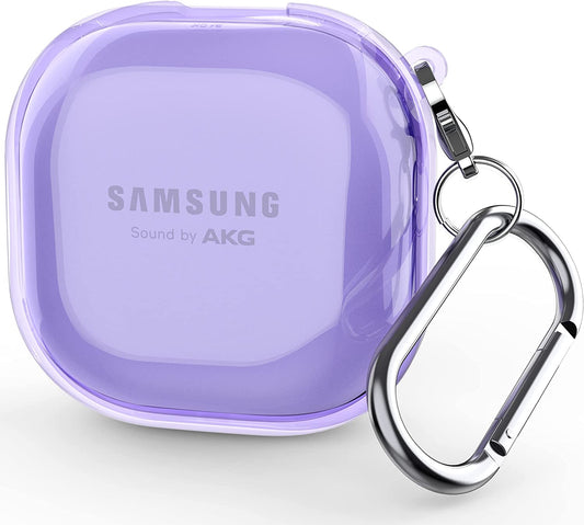 CACOE Transparent Cute Case for Samsung Galaxy Buds 2 Pro Case (2022)/ Samsung Galaxy Buds Pro (2021)/Galaxy Buds 2 /Galaxy Buds Live, Silicone Protective Earbuds Charging Cover with Keychain  CACOE   