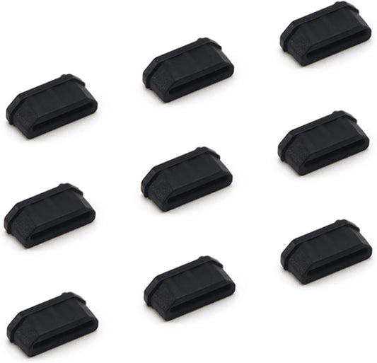 Fielect 20Pcs Silicone HDMI anti Dust Cover Plugs Protector Stopper Cap Black for Female Port Black for TV, Computer, 14X7X5Mm  Fielect   