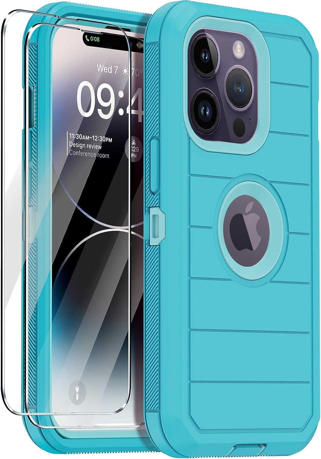 Annymall for Iphone 14 Pro Max Clear Case with 2 Screen Protector,Heavy Duty Shockproof Drop Protection Phone Cover Rugged Durable Full Body Bumper Hard Case for Apple Iphone 14 Pro Max (Black/Clear)  Annymall Mint  