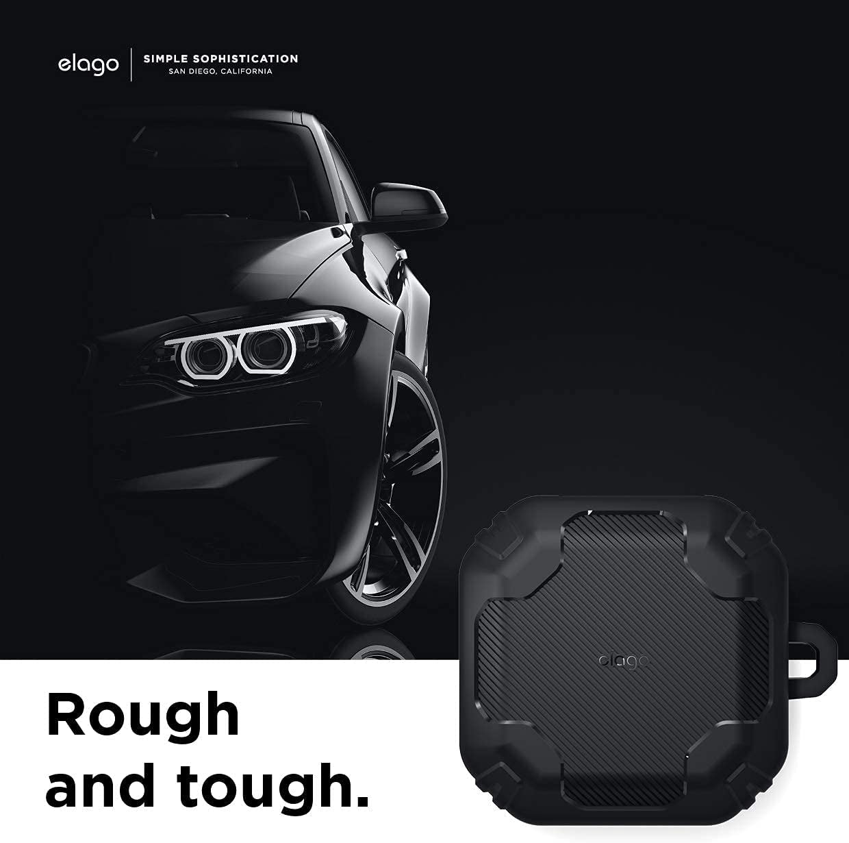 Elago Armor Case Compatible with Samsung Galaxy Buds 2 Pro (2022) / Galaxy Buds 2 (2021) / Galaxy Buds Pro (2021) / Galaxy Buds Live (2020) [US Patent Registered] [Black]  elago   