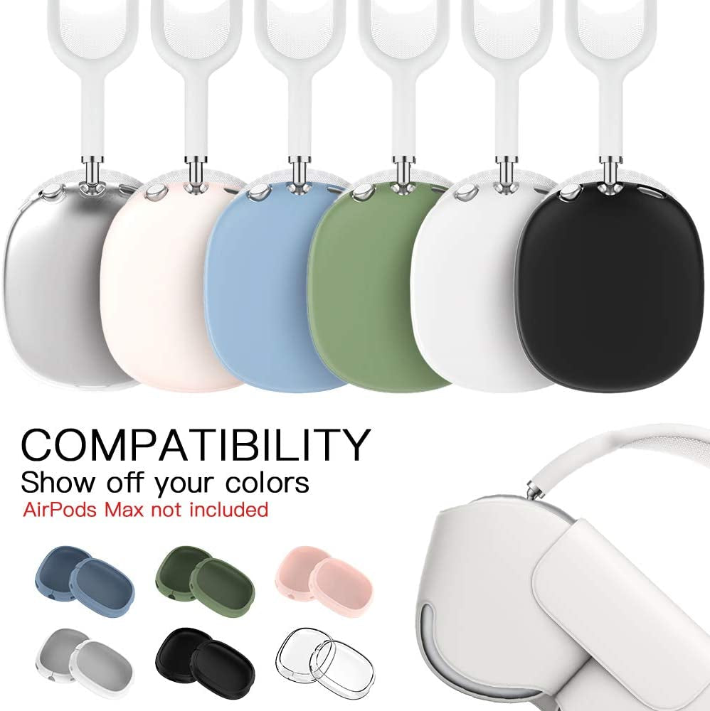 Tucana Silicone Earpads Full Cover Compatible for Airpods Max Headphones, Anti-Scratch Shock Protectors for Airpods Max, Ear Cushions White  TUCANA   