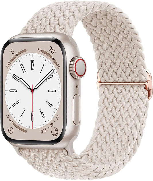 Merlion Stretchy Braided Solo Loop Compatible with Apple Watch Band 38Mm 40Mm 41Mm 42Mm 44Mm 45Mm 49Mm, Sports Adjustable Elastic Straps for Iwatch  Merlion   