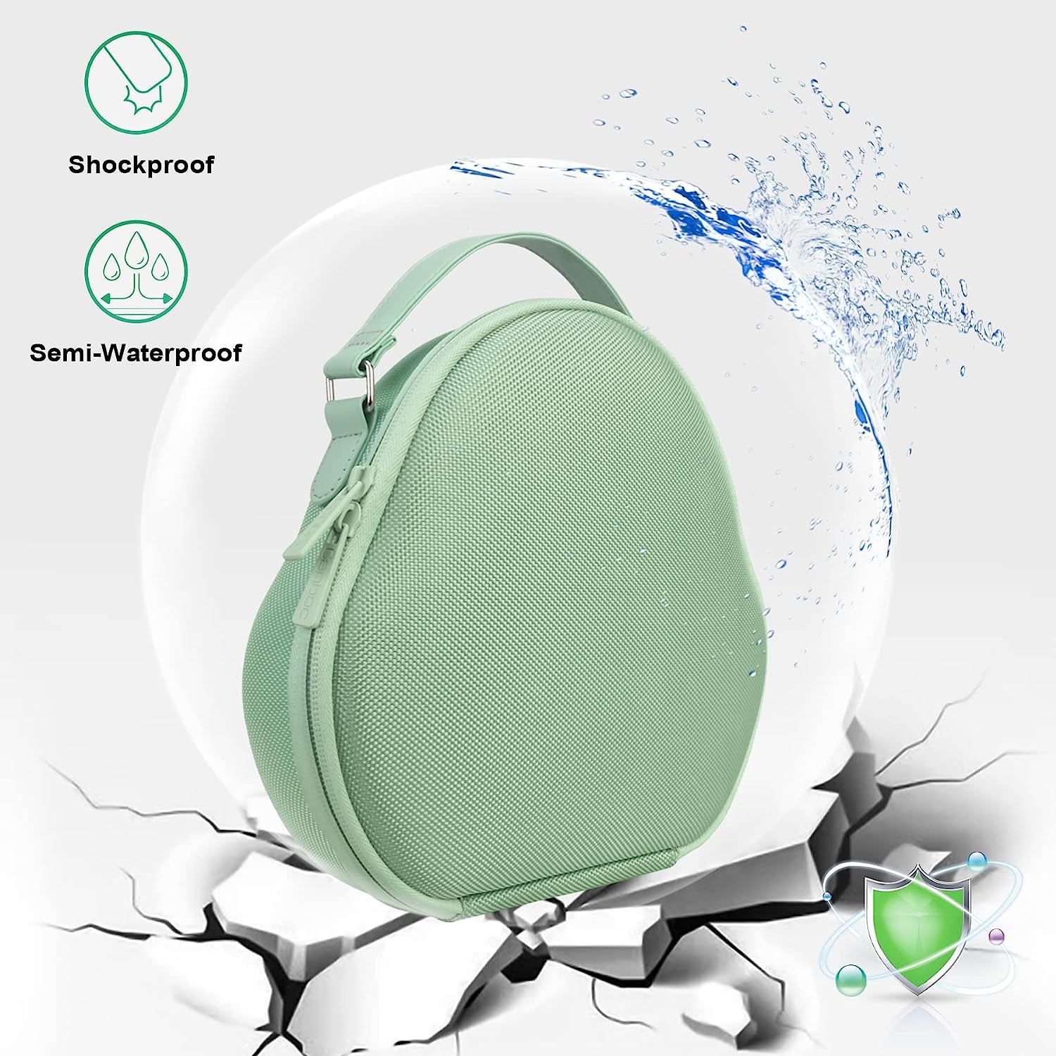 Canboc Airpods Max Case for Apple Airpods Max Wireless Over-Ear Headphones, Hard Carrying Travel Smart Headphones Case, Extra Space Fits Cable, Charger, Upgrade-Green(Fabric)  Canboc   