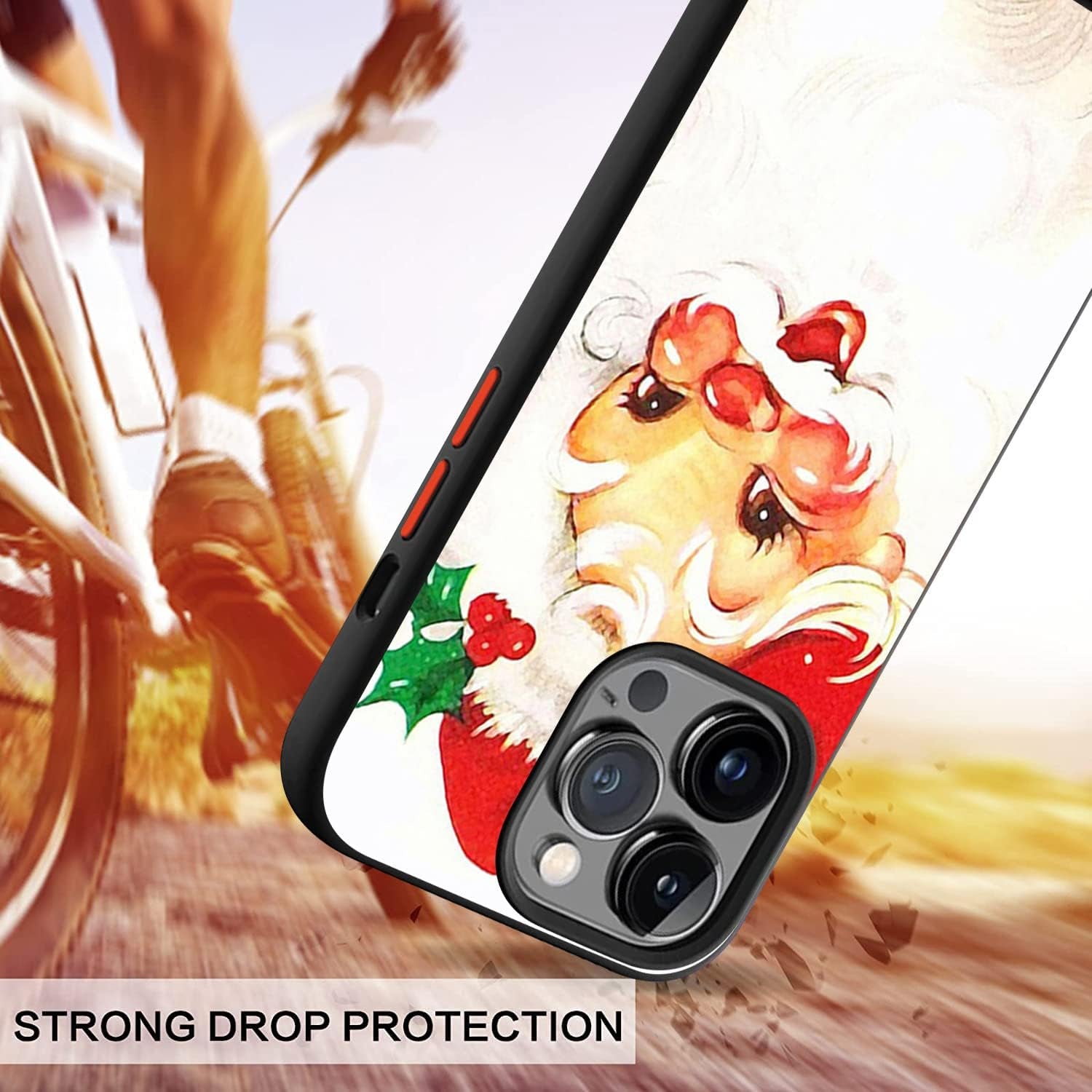 SINQERISHT Christmas Case Compatible with Samsung Galaxy S21 plus Phone Cases Hybrid Hard PC Soft TPU Bumper Full Body Shockproof Protective Cute Xmas Cover(Santa Claus)  SINQERISHT   