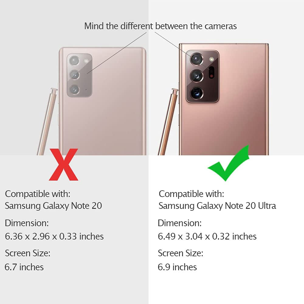 KIOMY Crystal Clear Case for Samsung Galaxy Note 20 Ultra 5G Hybrid Design Hard PC Back Cover with Flexible TPU Raised Frame Shockproof Bumper Corners Protective Slim Fit anti Yellow Transparent Shell  KIOMY   