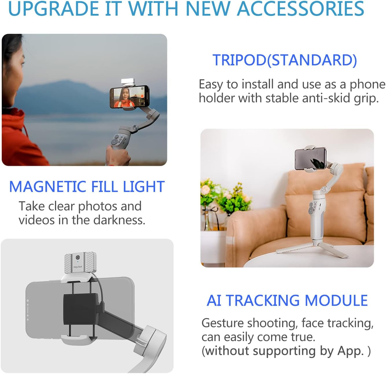 Feiyutech Vimble 3 [Official] 3-Axis Gimbal Stabilizer for Smartphone,7.8''Extend,Dial Ring Designed,Face/Object Track,Fits Iphone14 13 Pro/Max Samsung Android Cellphone Vlog,Youtube Tiktok,Tripod  Guilin FeiYu Technology Incorporated Company   