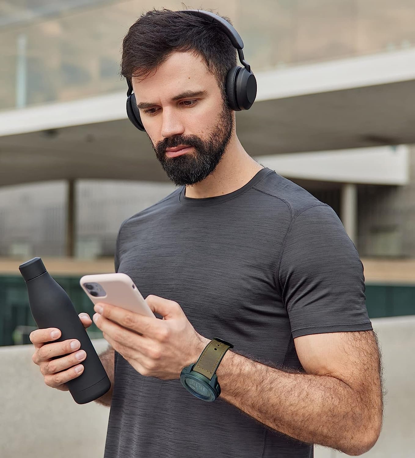 GARTOO Leather Watch Band for Garmin Instinct/Instinct 2 Solar, Soft Genuine Leather with Silicone Sweatproof Wrist Strap for Garmin Instinct Tactical/Tide/Esports/Instinct Solar-Max Wrist 8.1"  GARTOO   