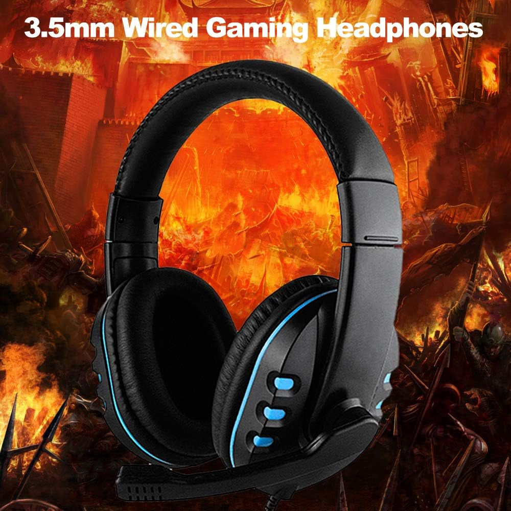 Docooler 3.5Mm Wired Gaming Headphones over Ear Game Headset Noise Canceling Earphone with Microphone, for PC Laptop PS4 Smart Phone  Docooler   