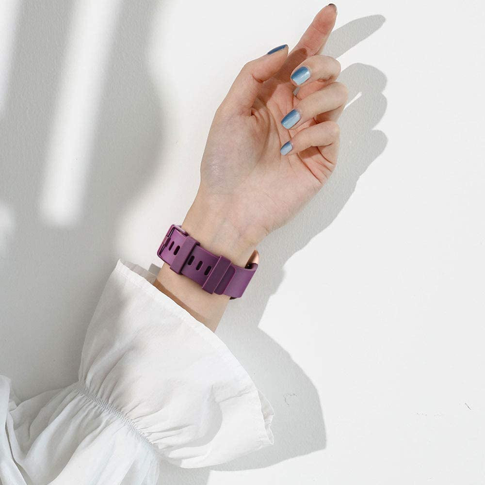 10 Pack Silicone Bands Compatible with Fitbit Versa 2 / Fitbit Versa/Versa Lite/Versa SE, Classic Soft Replacement Sport Wristbands Accessories for Women Men (Small, 10 Pack A)  Amzpas   