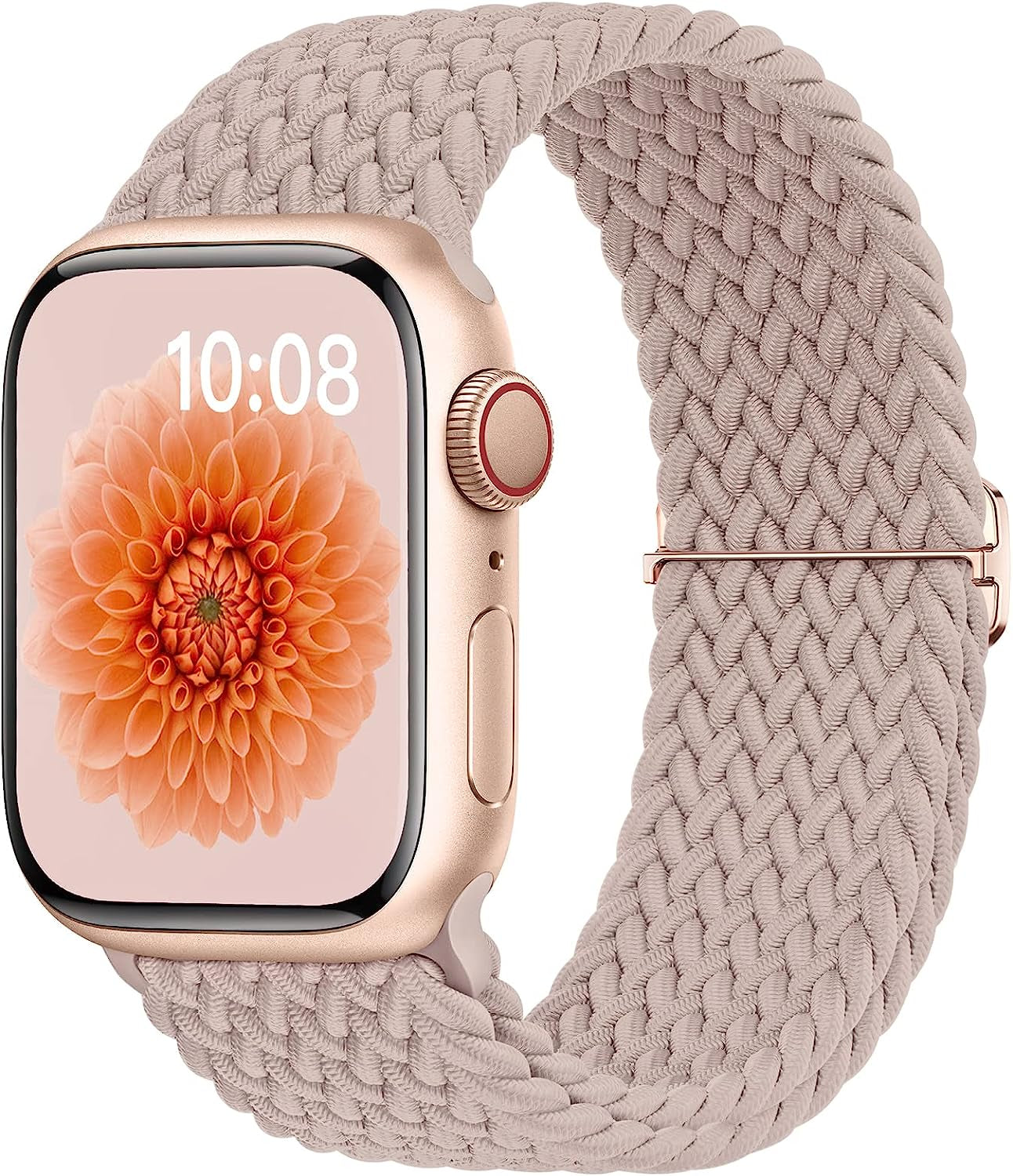 OHOTLOVE Braided Solo Loop Compatible with Apple Watch Band 41Mm 40Mm 38Mm 49Mm 45Mm 44Mm 42Mm Women Men, Nylon Adjustable Stretchy Bands Elastic Sport for Iwatch Series 8 7 6 5 4 3 2 1 SE Ultra  OHOTLOVE Milk Tea 42mm/44mm/45mm/49mm 