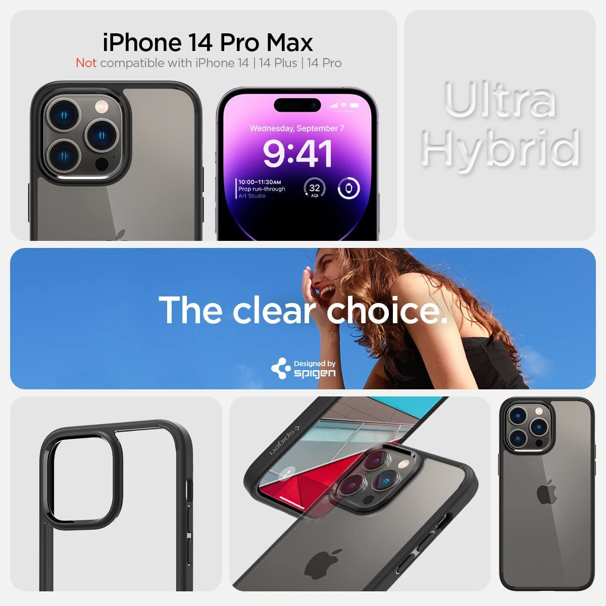 Spigen Ultra Hybrid Case Compatible with Iphone 14 Pro Max - Matte Black  Spigen   
