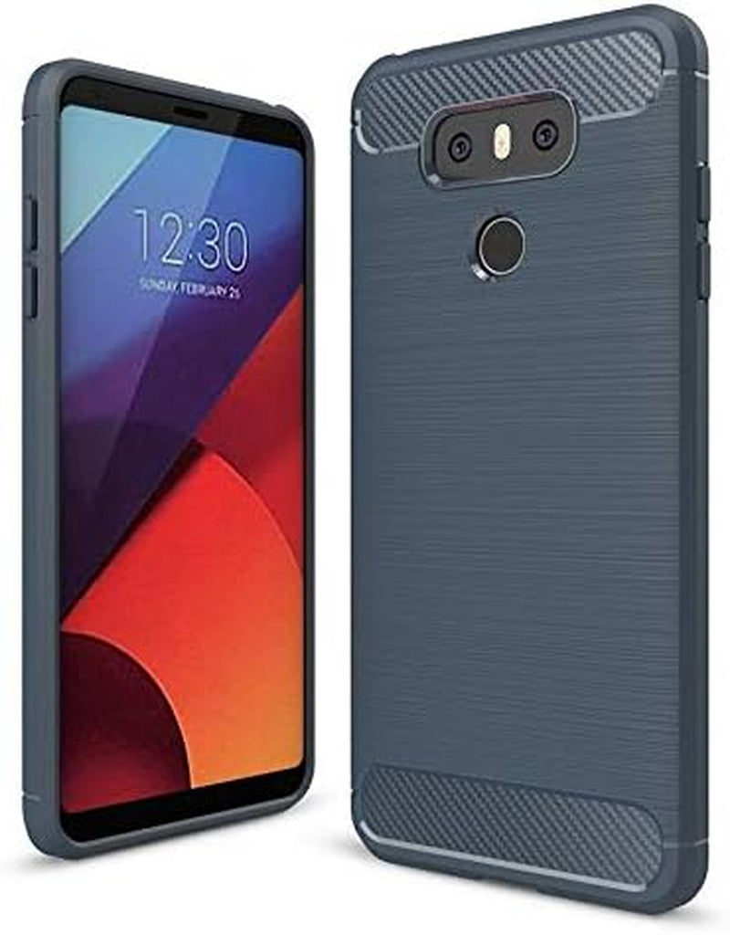 Vultic Carbon Fiber Case for LG G6, Durable [Shock Absorption] Slim TPU Matte Lightweight Bumper Cover (Navy Blue)  Vultic   